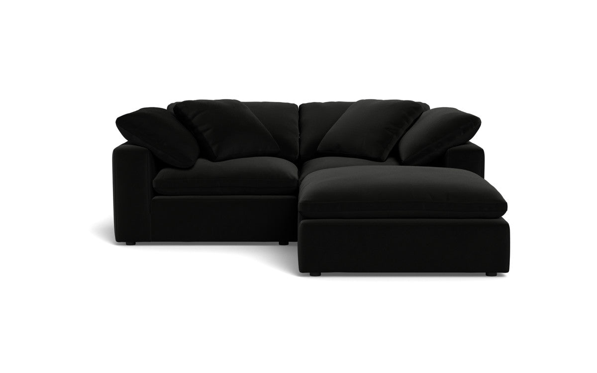 Fluffy 89" 2 Piece Sofa w/Otto - Superb Gunmetal