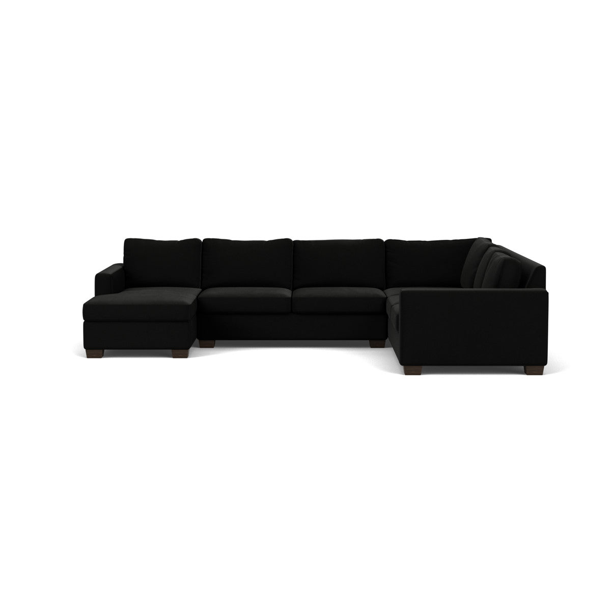 Track 141" Corner Sectionals W. Full Sleeper & Left Chaise - Superb Gunmetal