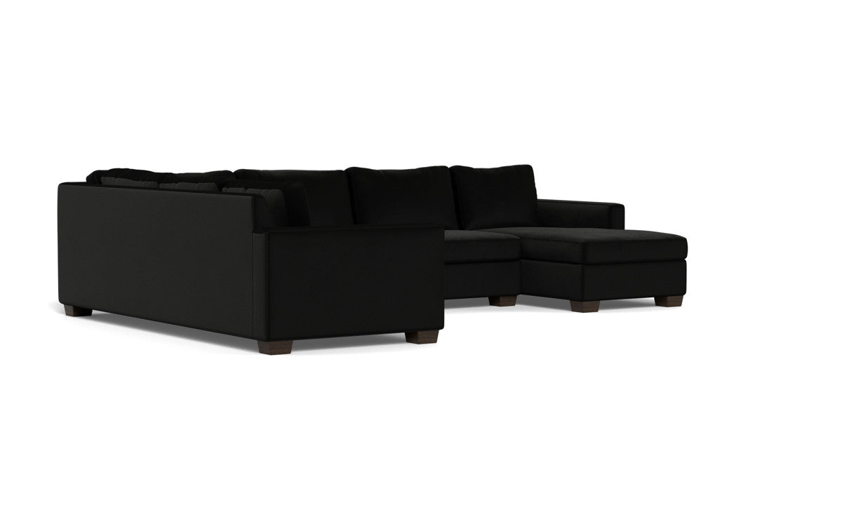Track 141" Corner Sectionals w. Right Chaise - Superb Gunmetal