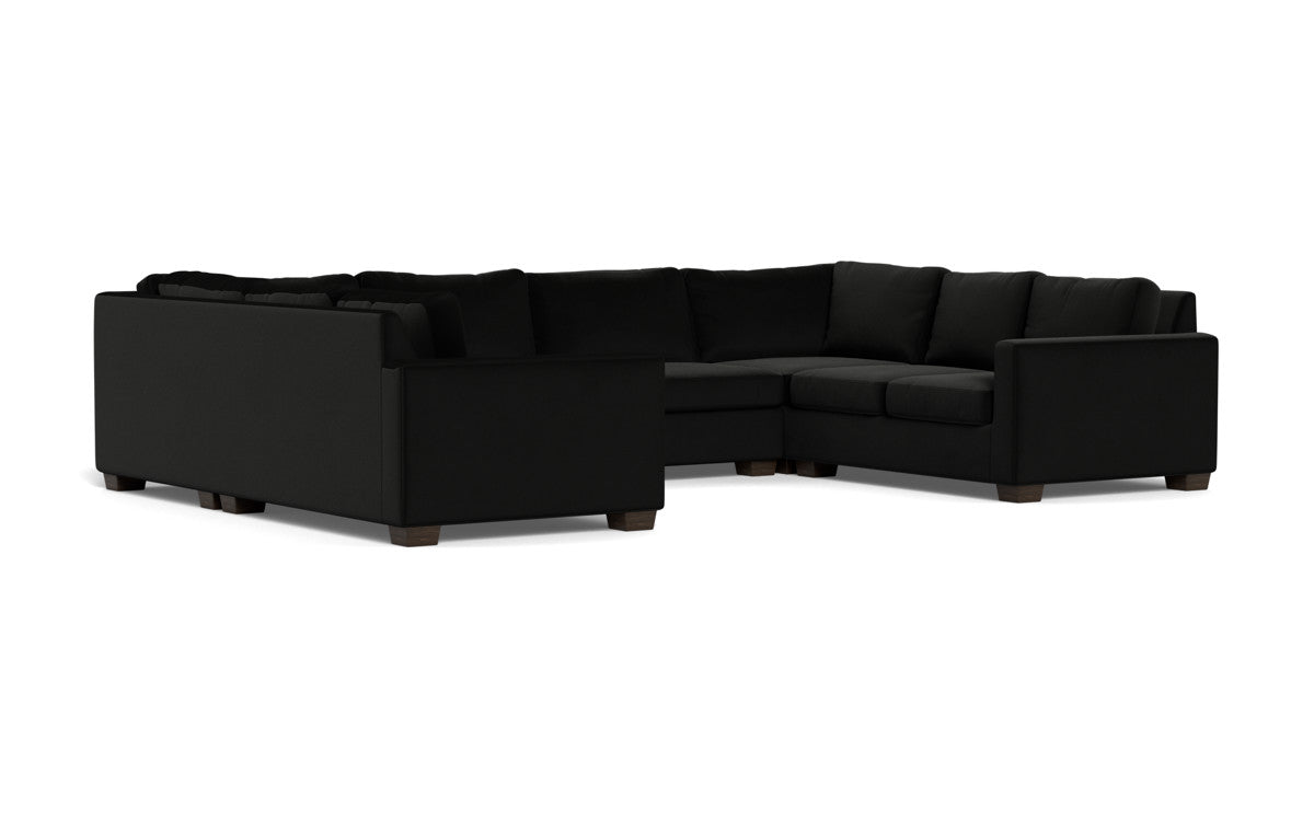 Track 141" Corner Sofa U Sectional - Superb Gunmetal
