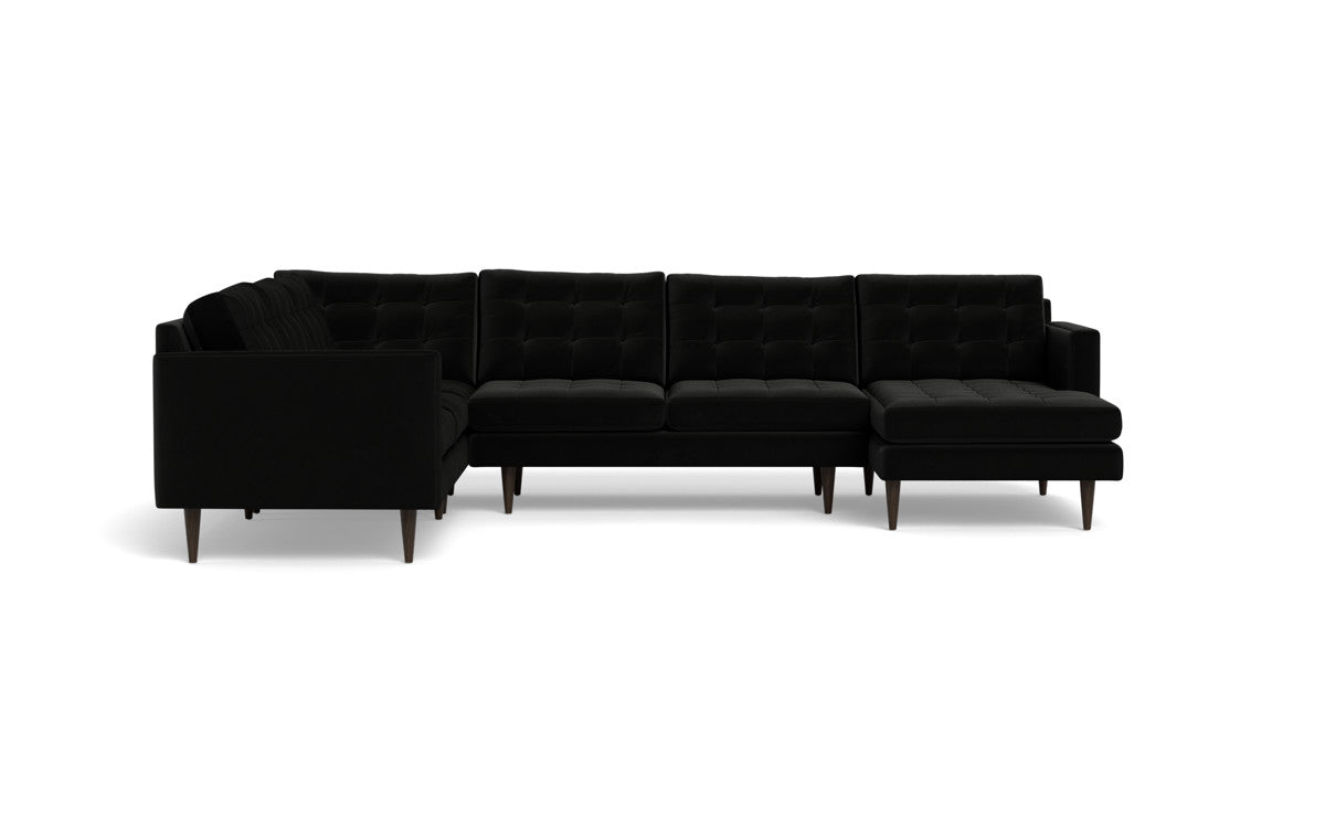 Wallace 130" Corner Sectionals w. Right Chaise - Superb Gunmetal