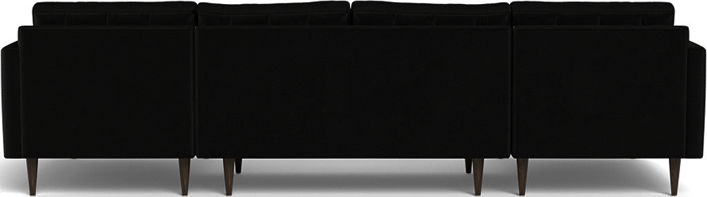 Wallace 126" Double Chaise U Sectional - Superb Gunmetal