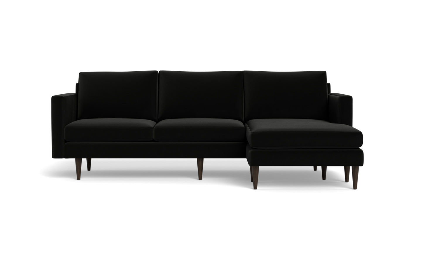 Wallace 98" Untufted Reversible Chaise Sofa - Superb Gunmetal