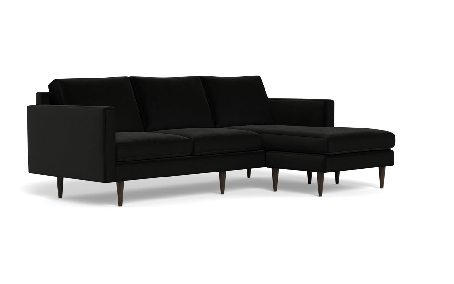 Wallace 98" Untufted Reversible Chaise Sofa - Superb Gunmetal