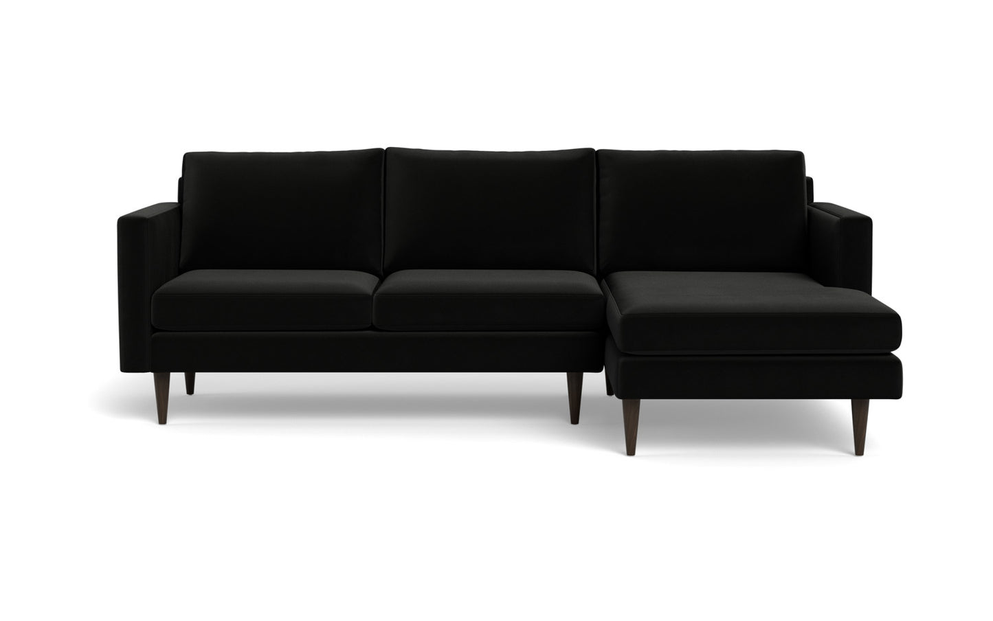 Wallace 98" Untufted Right Chaise Sectional - Superb Gunmetal