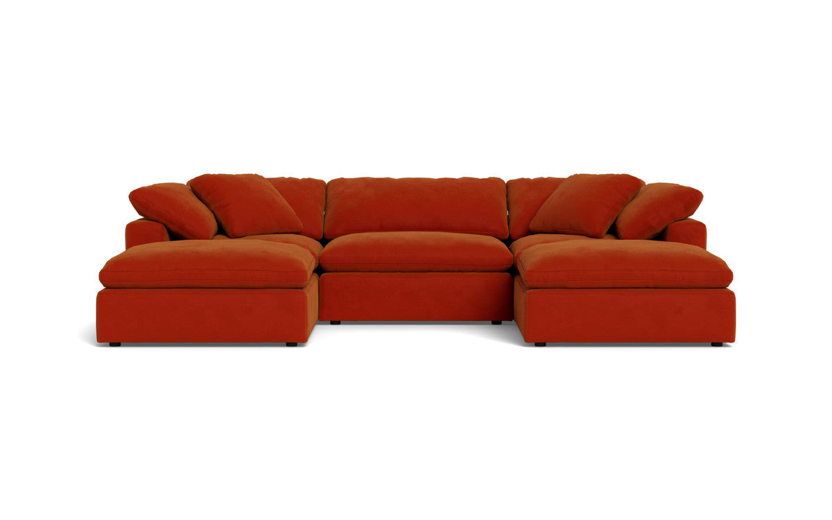 Fluffy 133.5" 3 Piece Sofa W/Double Ottoman - Superb Hacienda