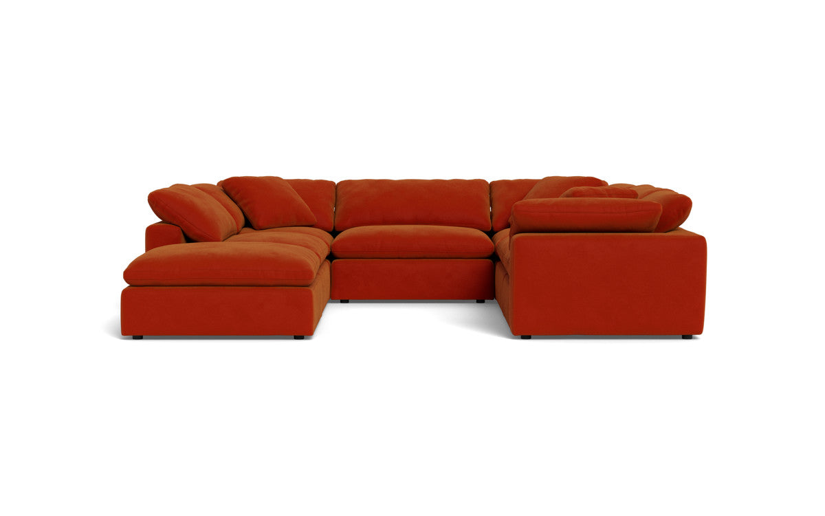 Fluffy 133.5" 6 Piece Sectional W/Ottoman - Superb Hacienda