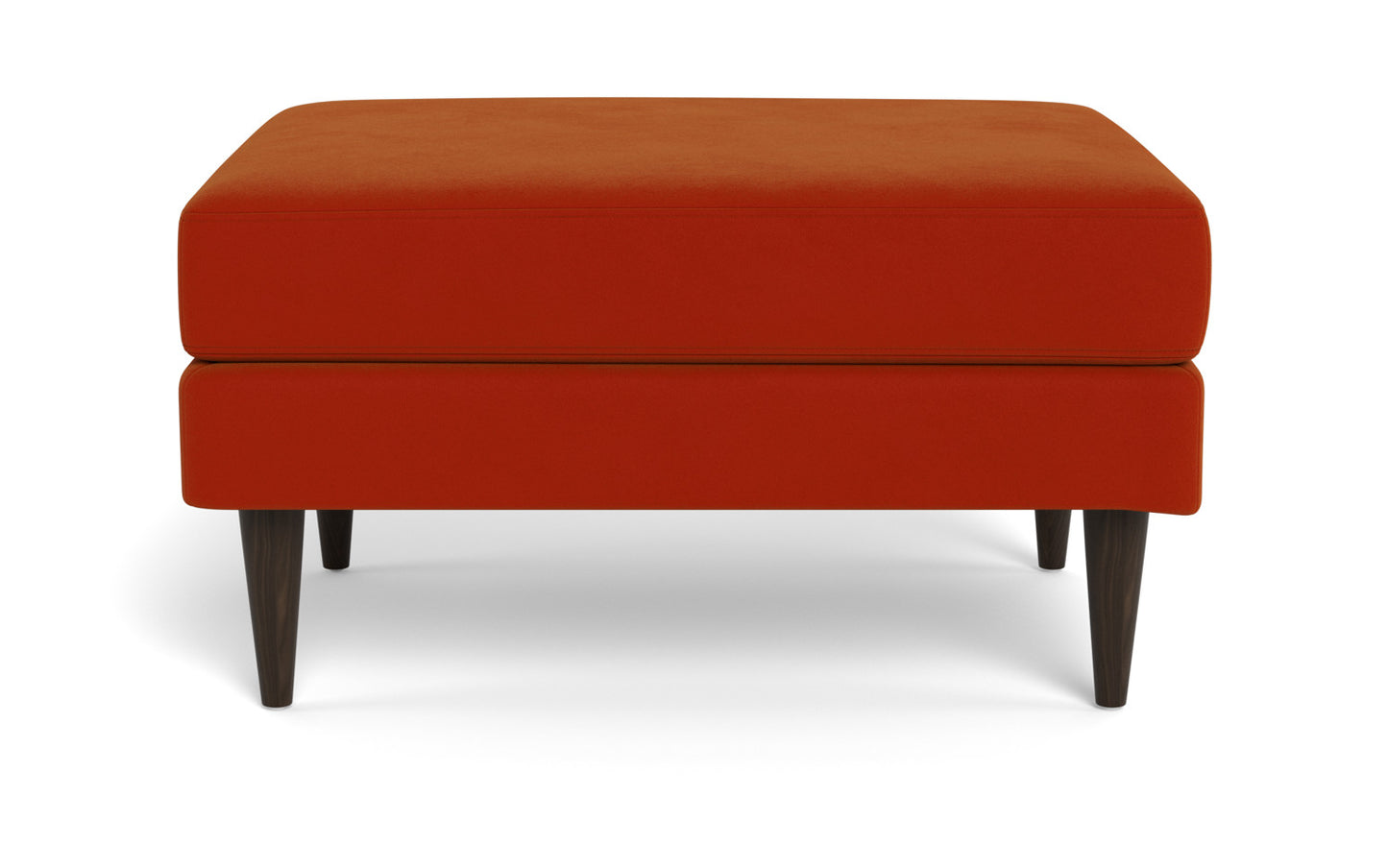 Wallace Untufted Ottoman - Superb Gunmetal