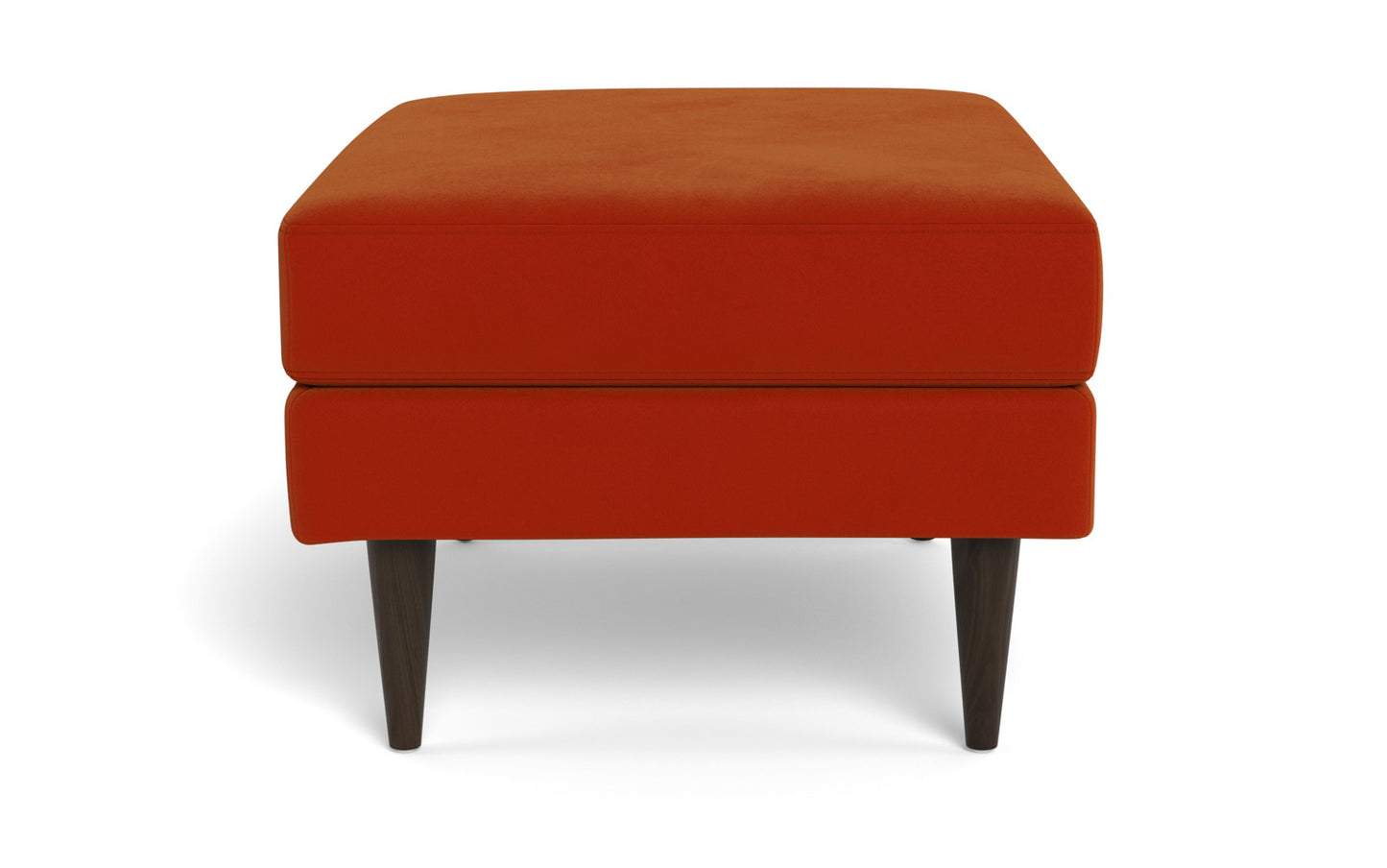 Wallace Untufted Ottoman - Superb Gunmetal