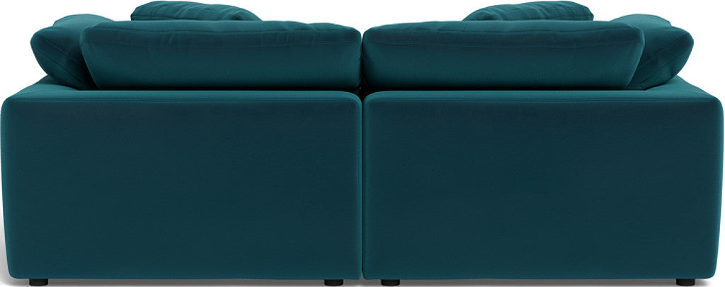 Fluffy 89" 2 Piece Sofa w/Otto - Superb Peacock
