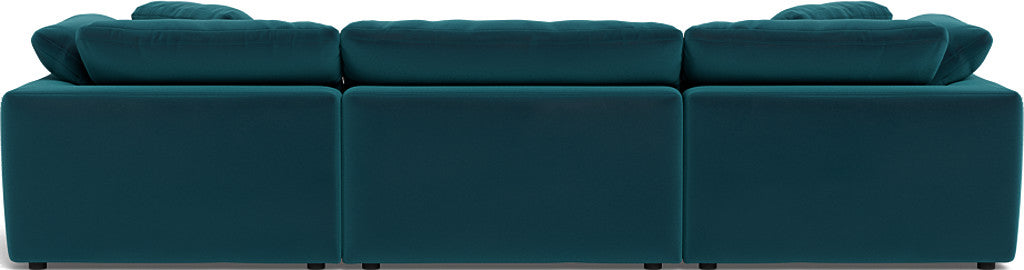 Fluffy 133.5" 3pc Sofa - Superb Peacock