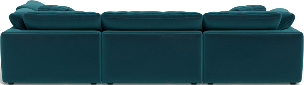 Fluffy 133.5" 4 Piece Sectional w/Otto - Superb Peacock