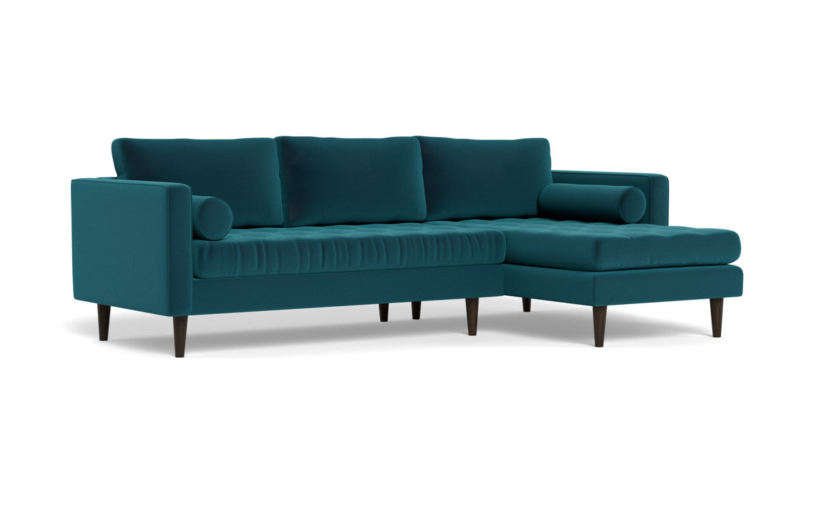 Ladybird 102" Right Chaise Sectional - Superb Peacock