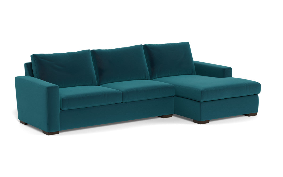 Mesa 123" Right Chaise Sectional - Superb Peacock