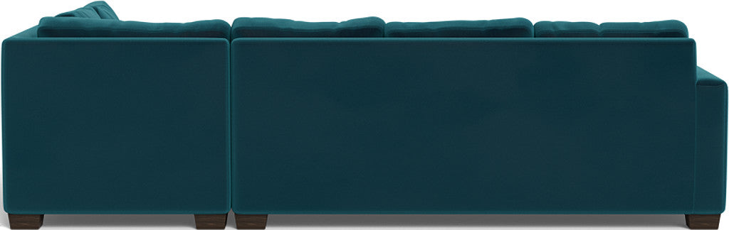 Track 121" Right Chaise Sectional - Superb Peacock