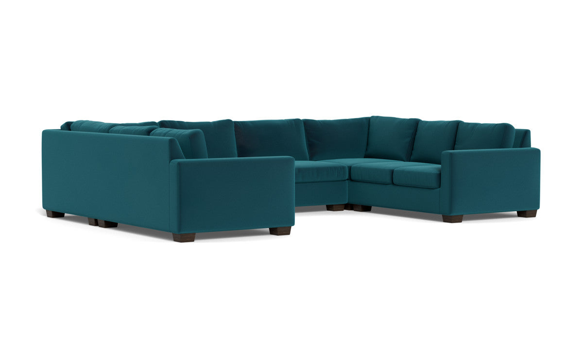 Track 141" Corner Sofa U Sectional - Superb Peacock