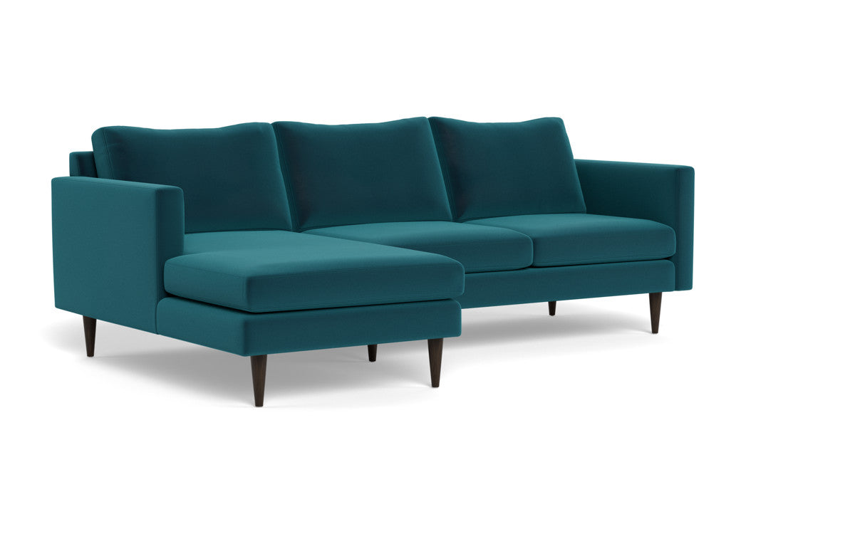 Wallace 98" Untufted Left Chaise Sectional - Superb Peacock
