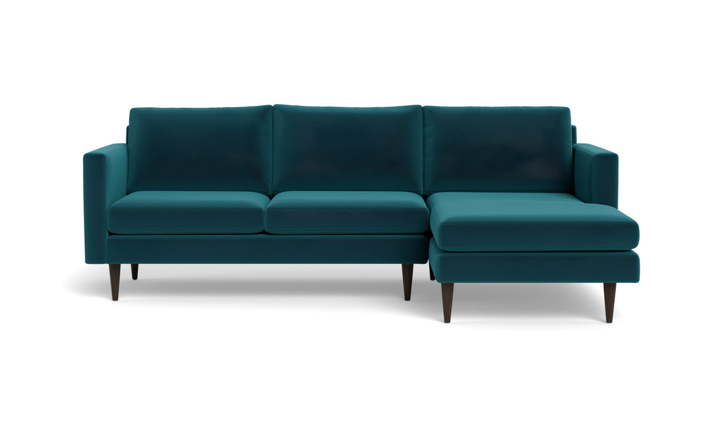 Wallace 98" Untufted Right Chaise Sectional - Superb Peacock