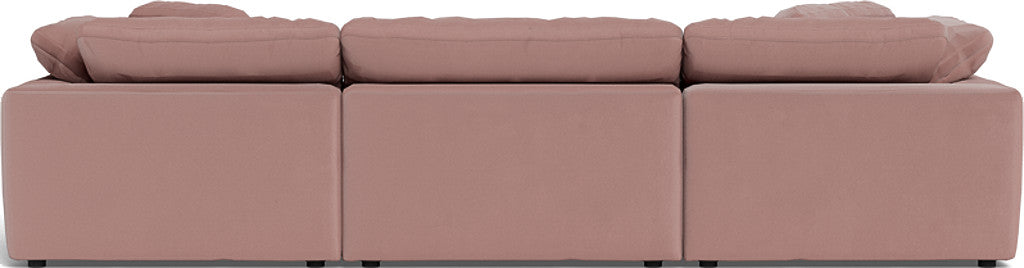 Fluffy 133.5" 3 Piece Sofa W/Double Ottoman - Superb Peony