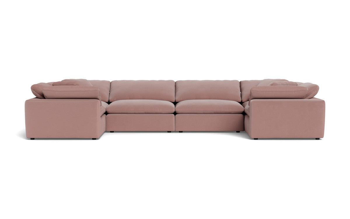 Fluffy 178" 4 Corner U Sectional - Superb Peony