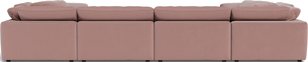 Fluffy 178" 4 Corner U Sectional - Superb Peony