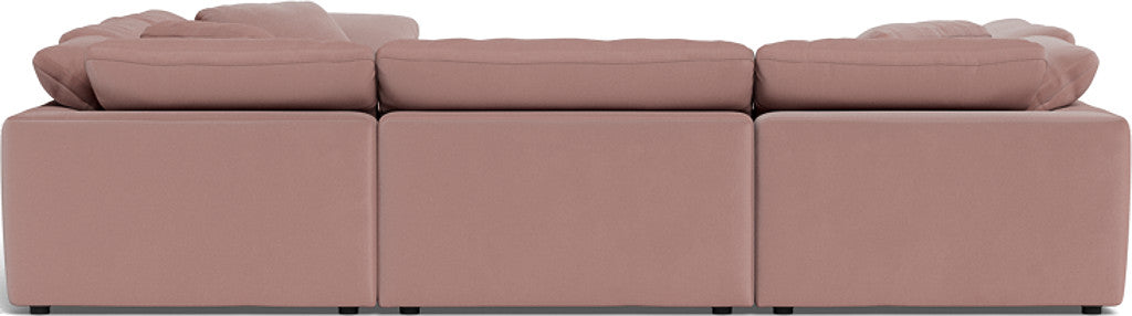 Fluffy 133.5" 6 Piece Sectional W/Ottoman - Superb Peony