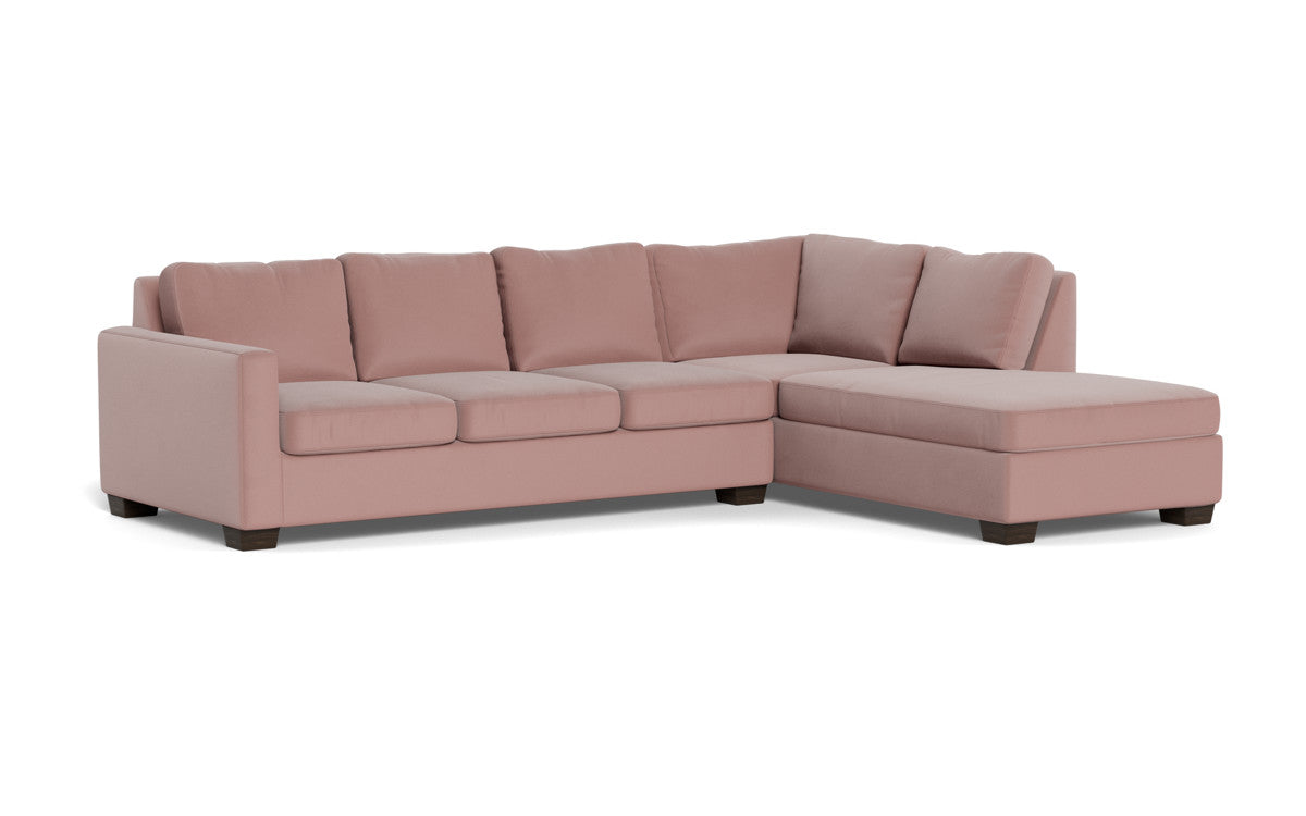 Track 121" Right Chaise Sectional - Superb Peony