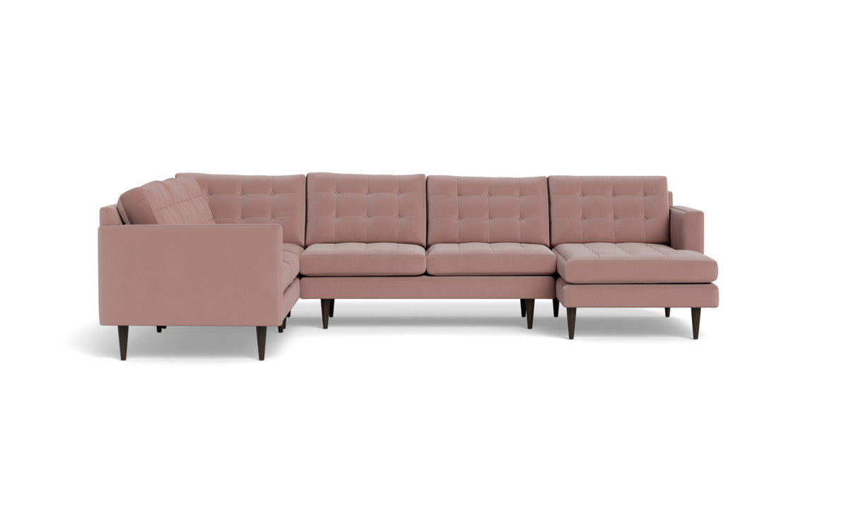 Wallace 130" Corner Sectionals w. Right Chaise - Superb Peony