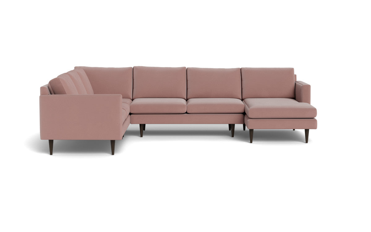 Wallace 130" Untufted Corner Sectionals w. Right Chaise - Superb Peony