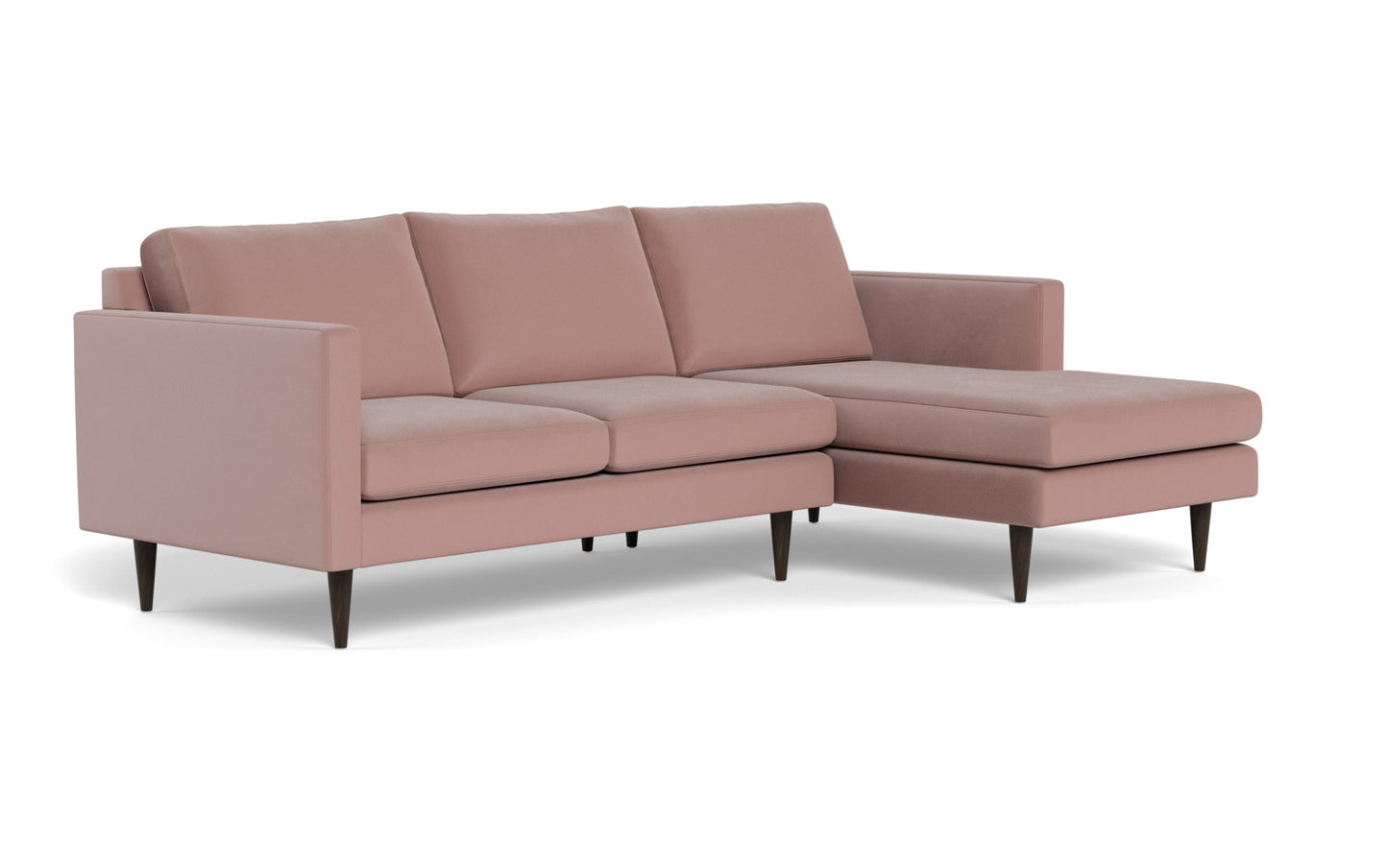 Wallace 98" Untufted Right Chaise Sectional - Superb Peony