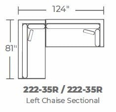 Bonnell 124" Left Chaise Sectional -