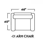 Manor 46" Arm Chair - Peyton Slate