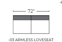 Menchaca Armless Loveseat -