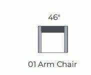 Bouldin 46" Arm Chair -