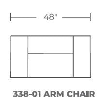 Brentwood 48" Leather Arm Chair -