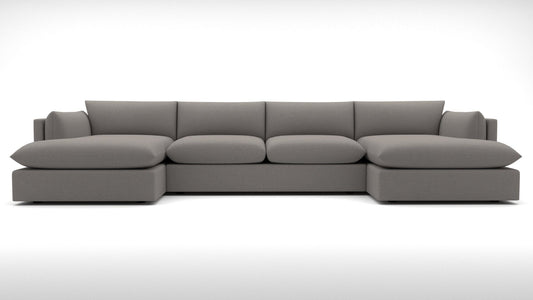 SoCo 169" Double Chaise with Armless Loveseat - Peyton Slate