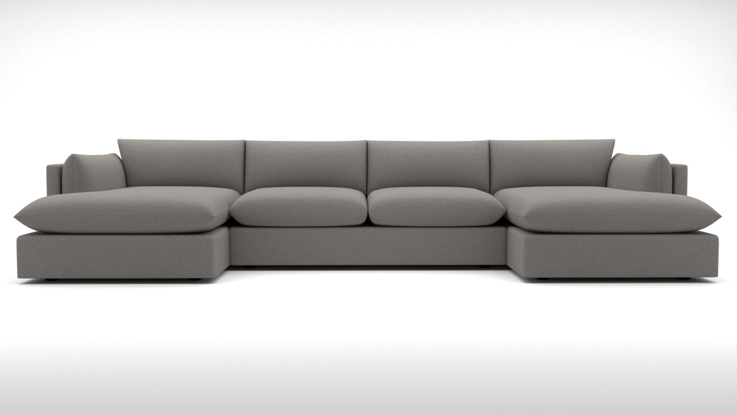 SoCo 169" Double Chaise with Armless Loveseat - Peyton Slate