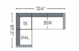SoCo 124" RAF Sofa Sectional -