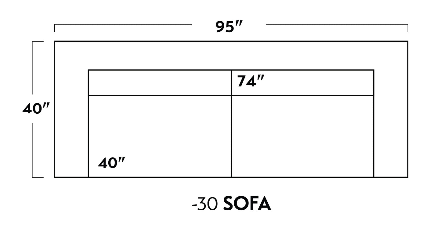 Soco 95" Sofa - Peyton Slate