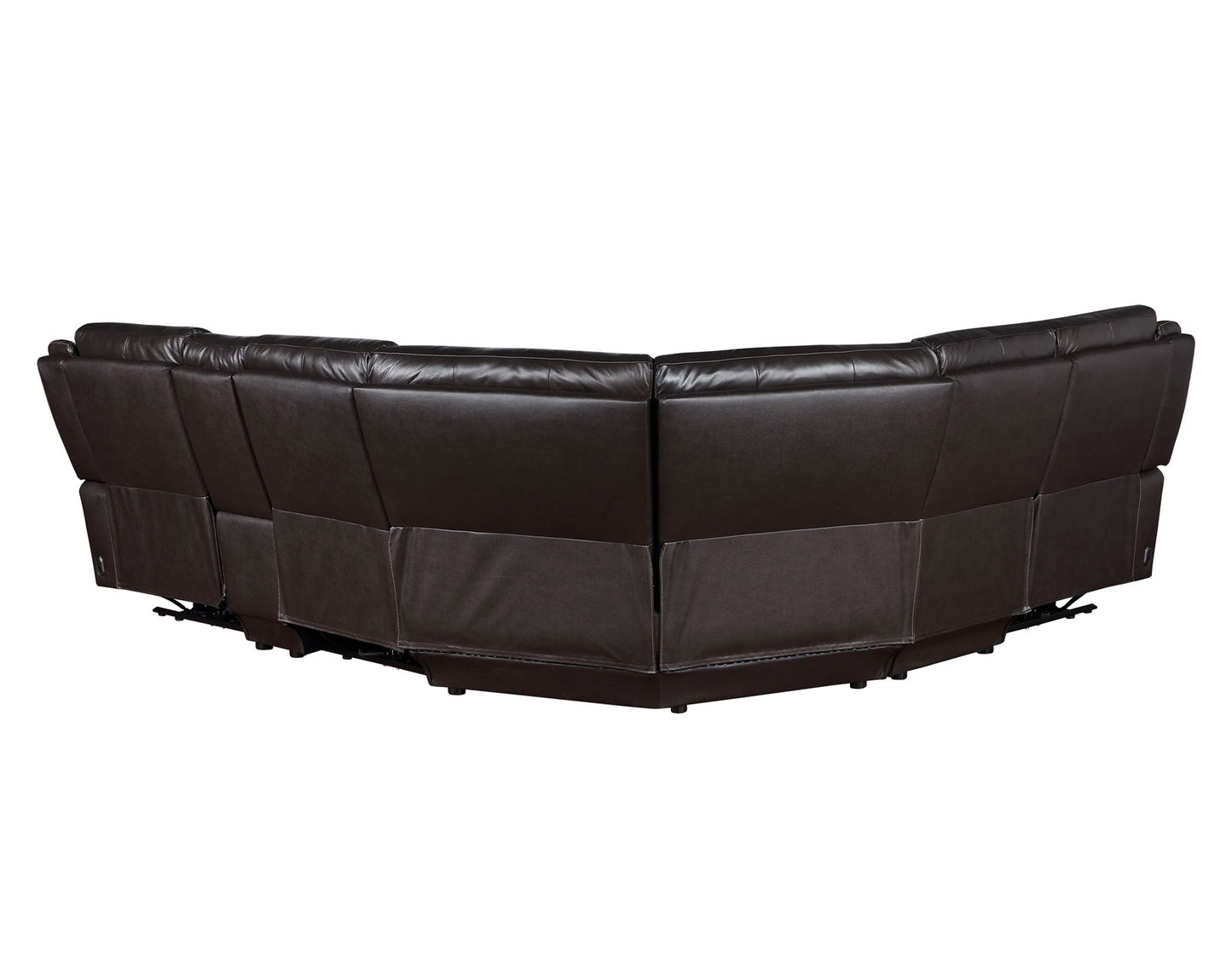 Adrian 6 Piece Chocolate Leather Power Sectional -