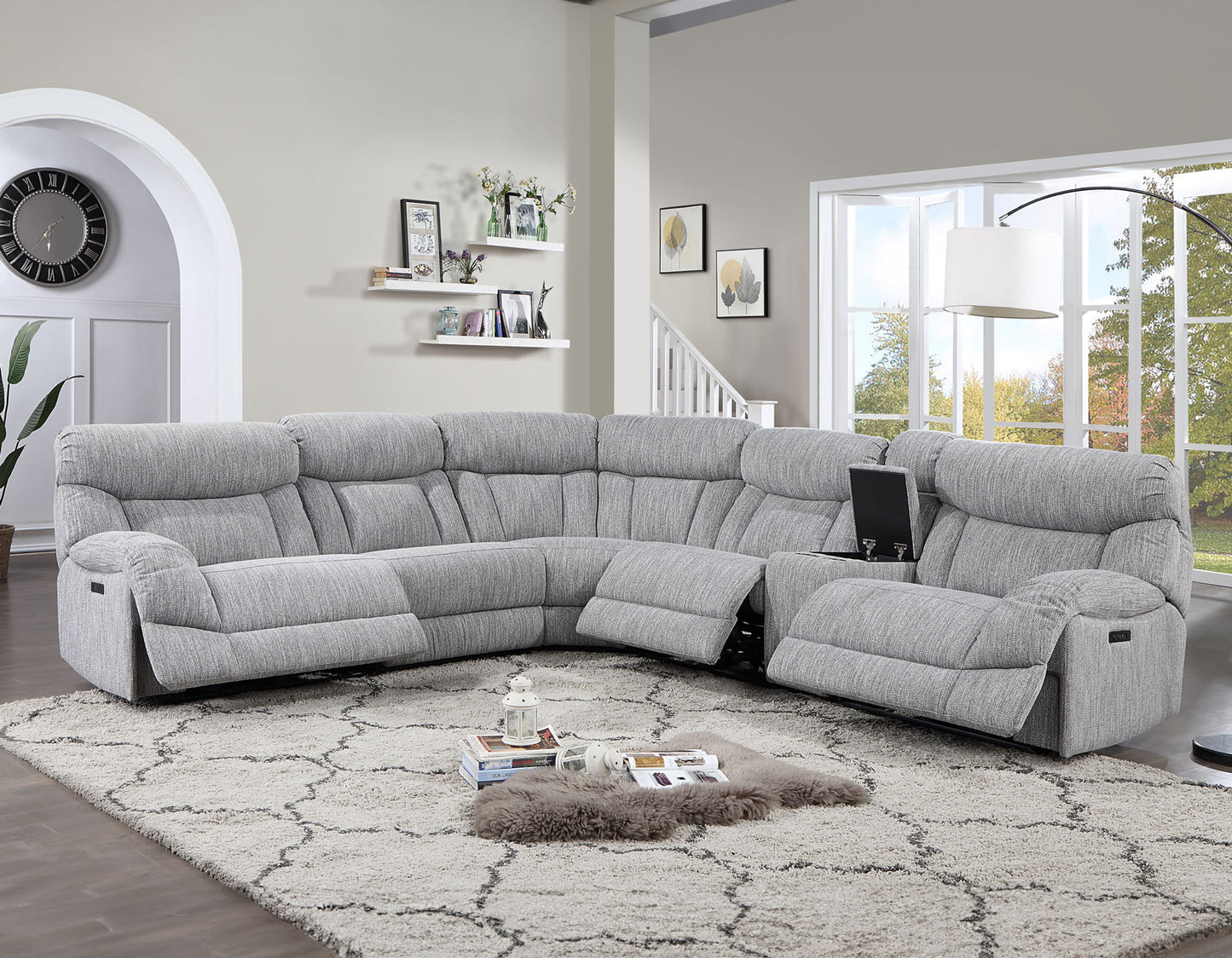 Parker 6 Piece Power Sectional -