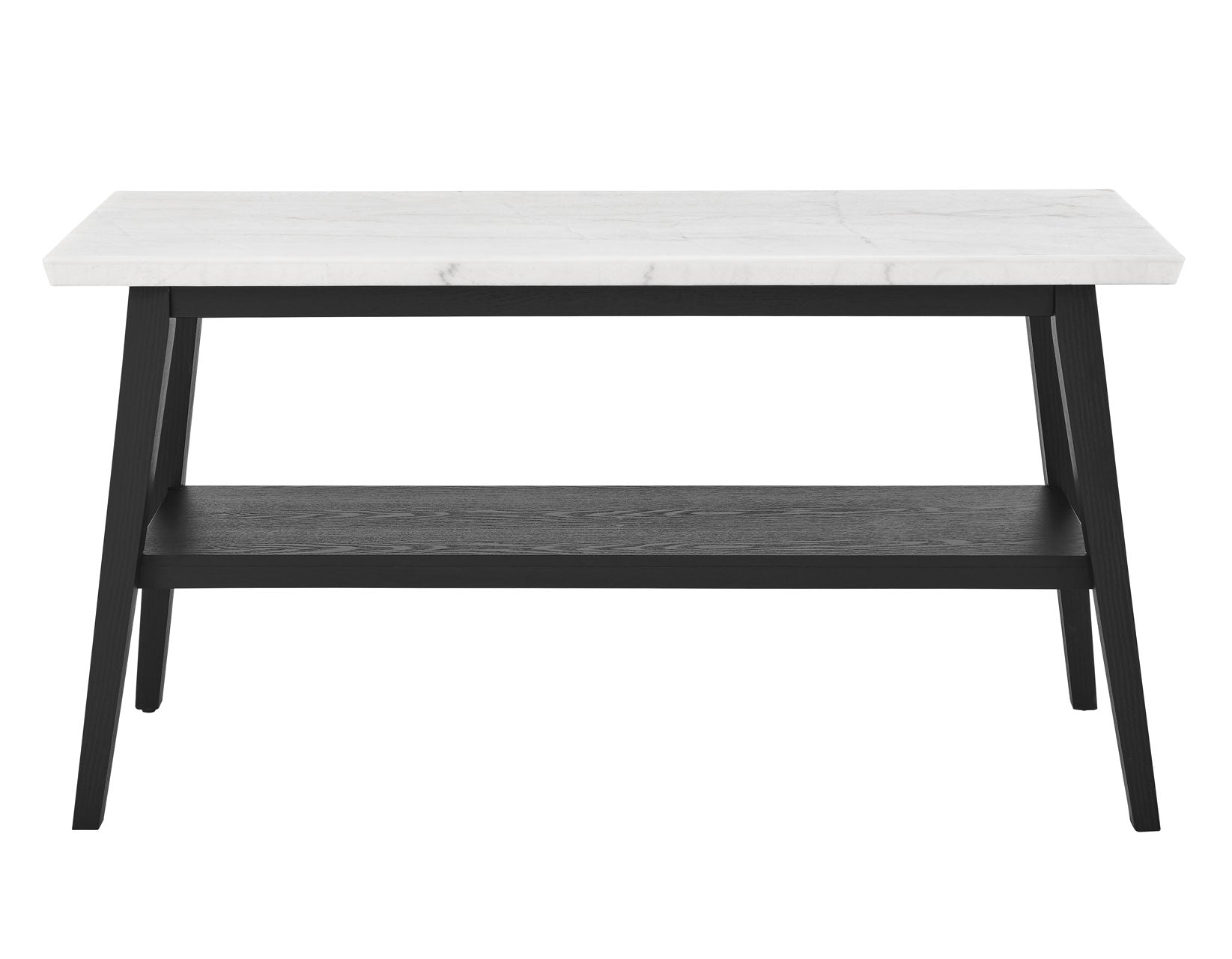 Vienna Black Base White Marble Sofa Table -