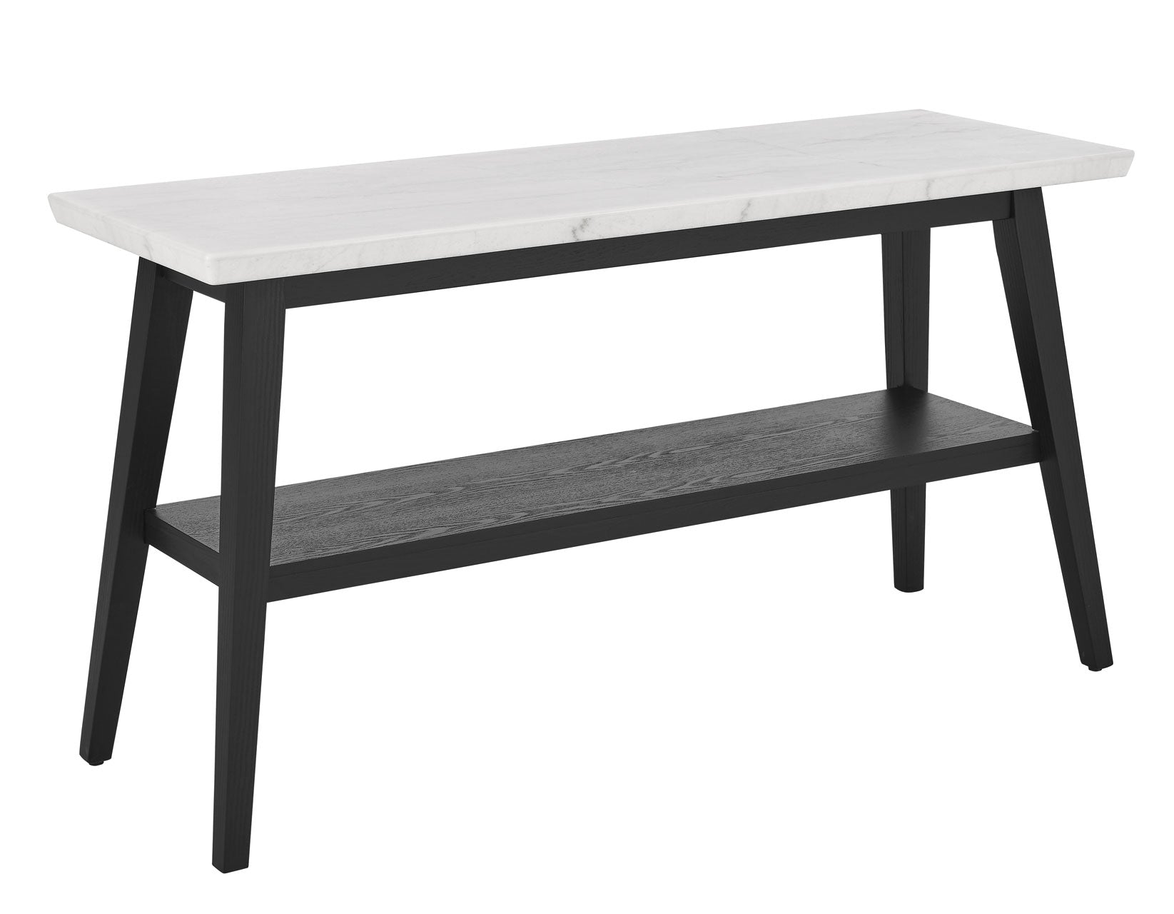 Vienna Black Base White Marble Sofa Table -