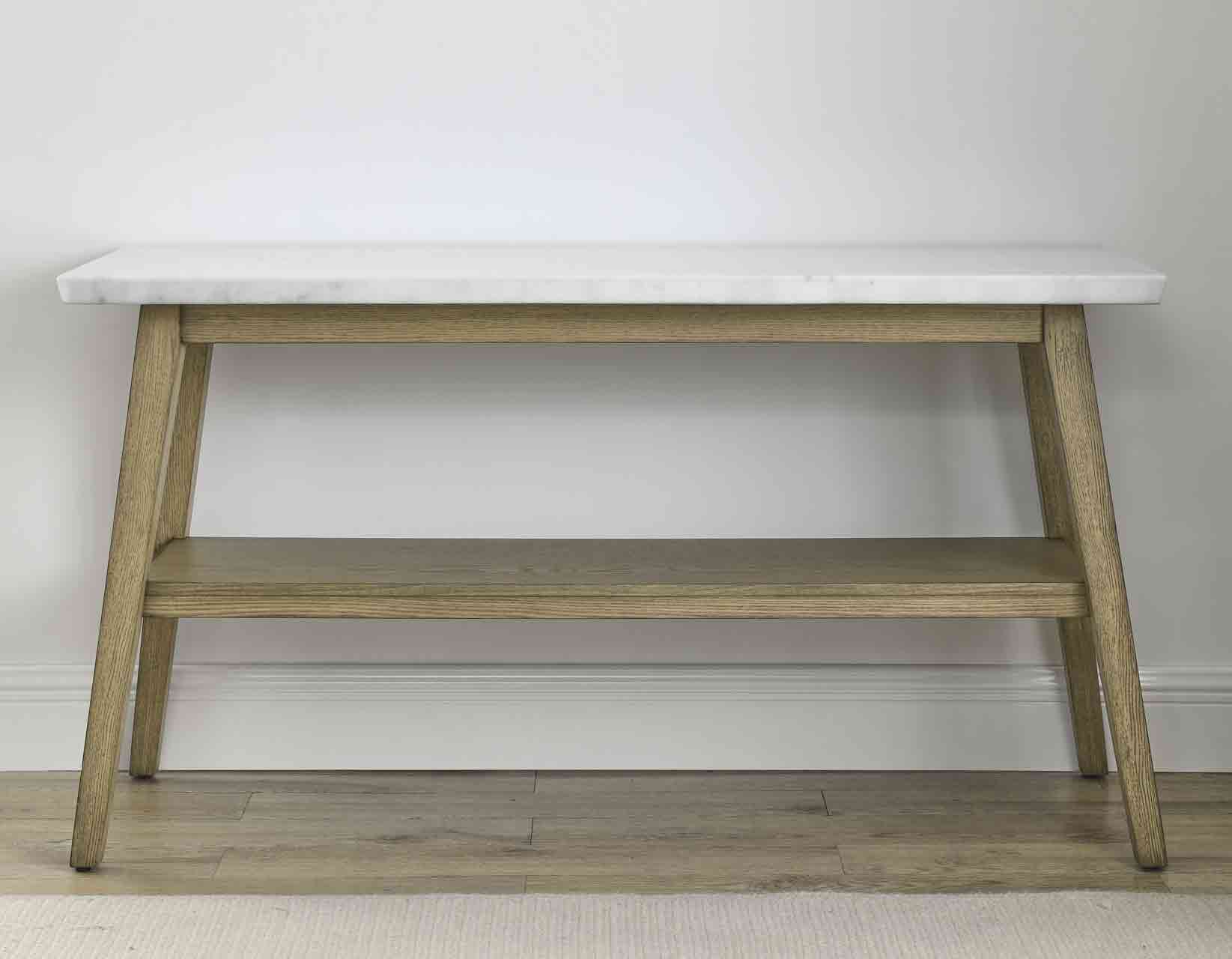 Vienna White Marble Sofa Table -