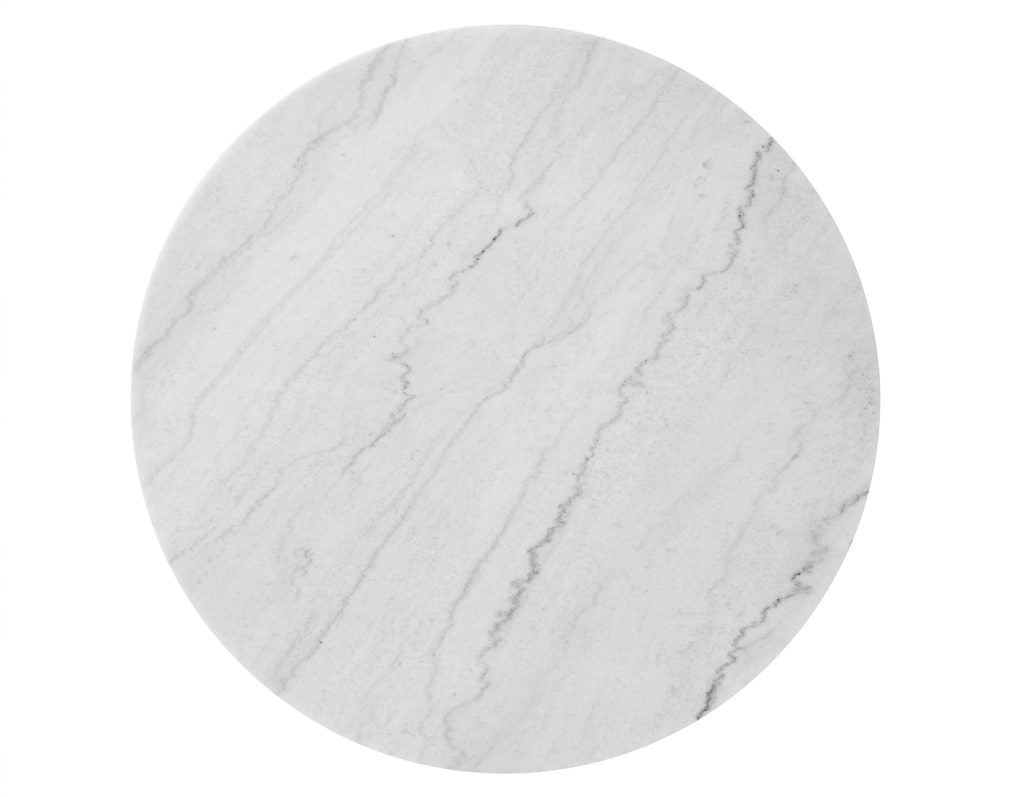Vienna 48" Round Marble Top Dining Table Set -
