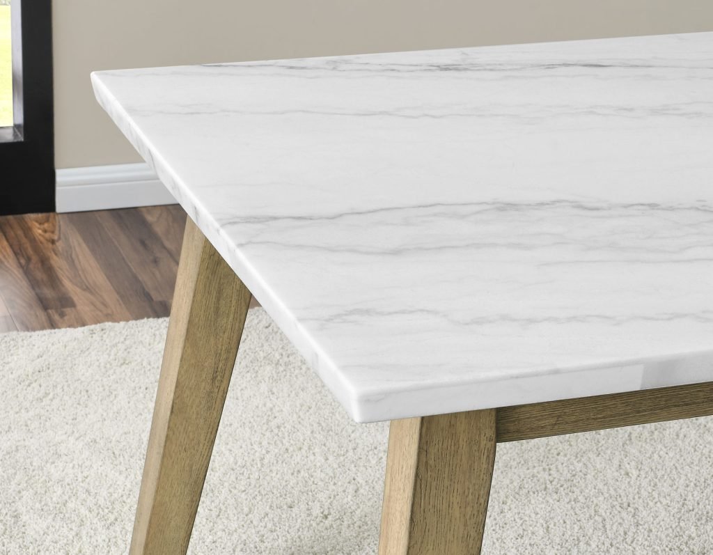 Vienna 72" Marble Top Dining Table Set -