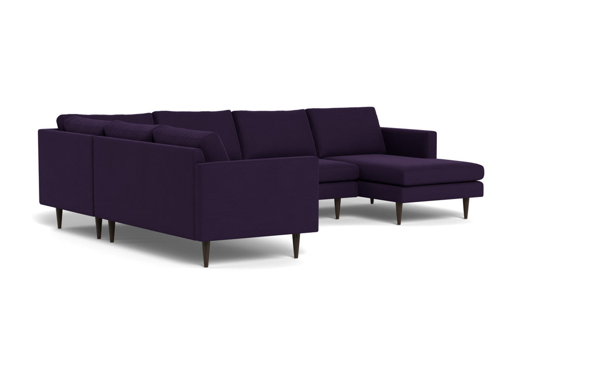 Wallace 130" Untufted Corner Sectionals w. Right Chaise - Superb Amethyst