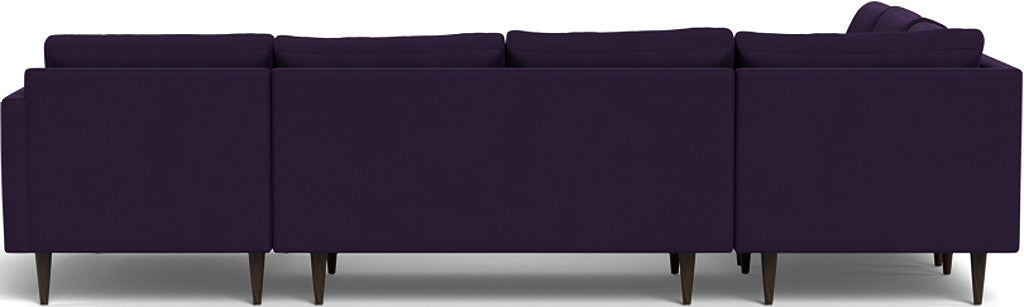 Wallace 130" Untufted Corner Sectionals w. Right Chaise - Superb Amethyst