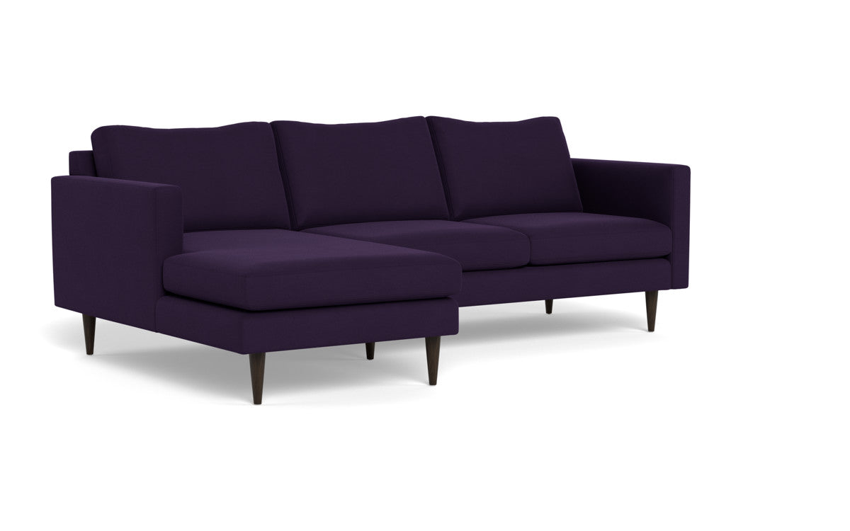 Wallace 98" Untufted Left Chaise Sectional - Superb Amethyst