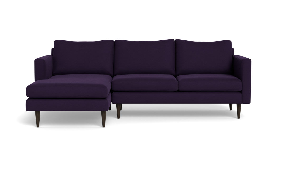 Wallace 98" Untufted Left Chaise Sectional - Superb Amethyst